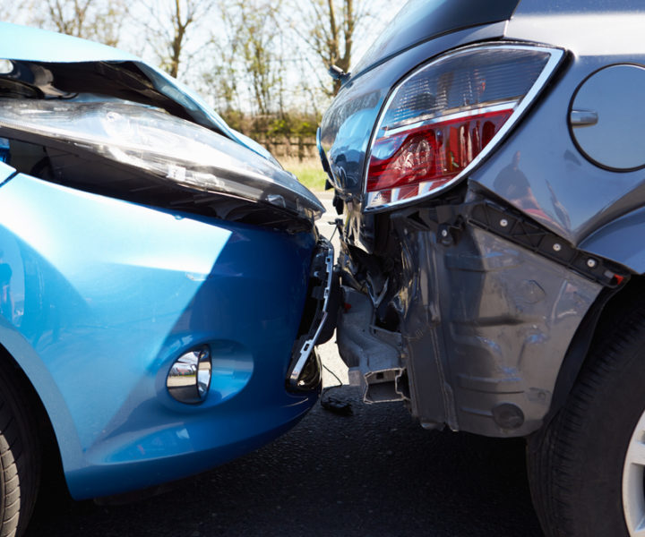 Two Cars Involved In Traffic Accident