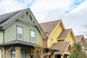 Houses in suburban area