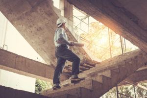 young business man construction site engineer